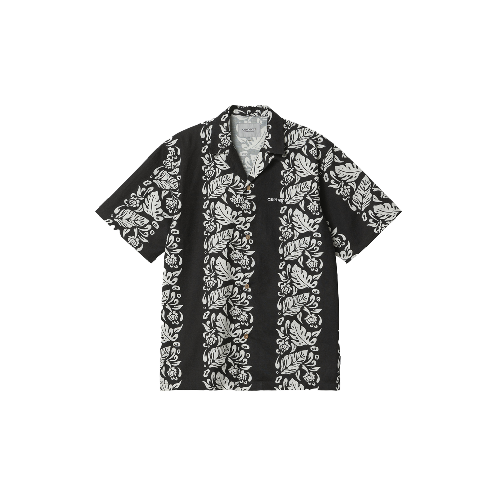 Carhartt WIP S/S Floral Shirt - Black/Wax