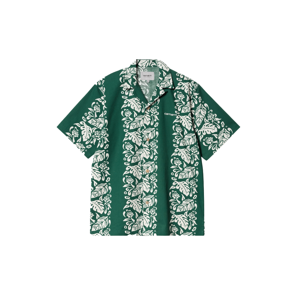 Carhartt WIP S/S Floral Shirt - Chervil/Wax