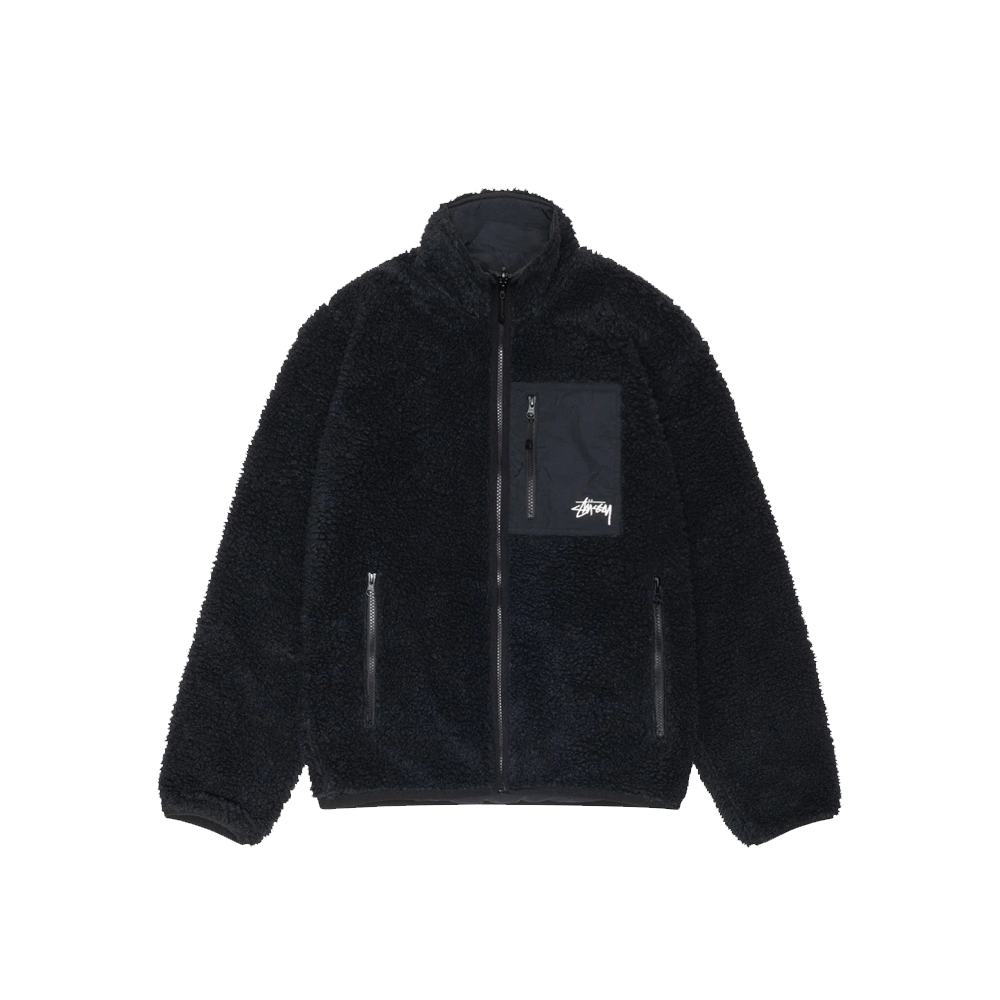 Stussy Sherpa Reversible Jacket - Black