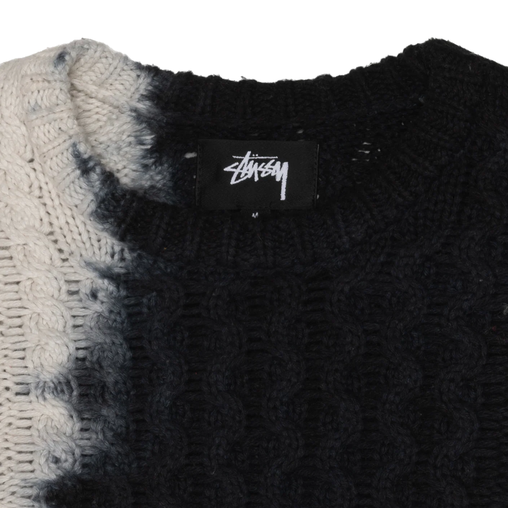 Stussy Tie Dye Fisherman sweater - Black