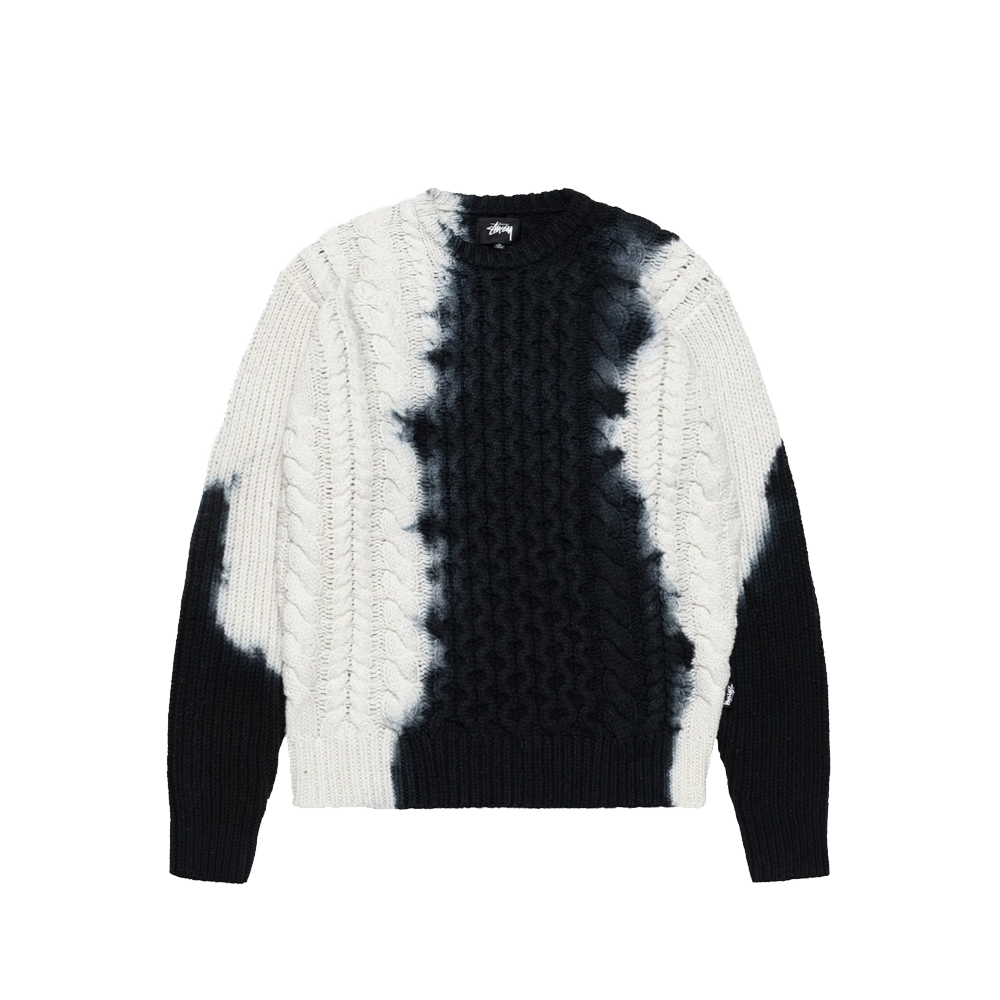 Stussy Tie Dye Fisherman sweater - Black