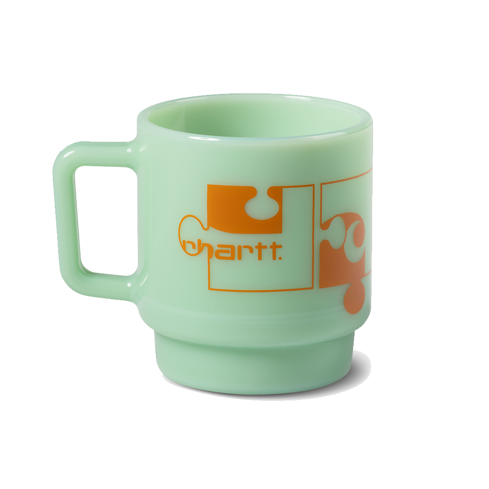 Carhartt WIP Assemble Glass Mug - Jade/Orange
