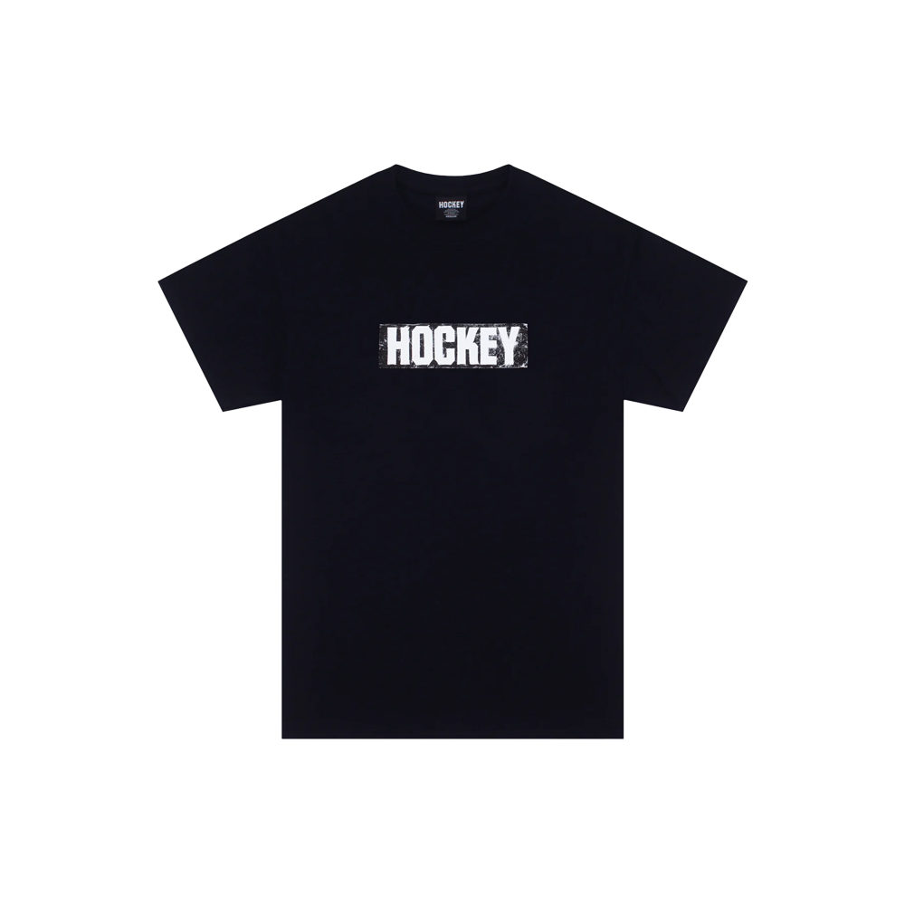 Hockey Sticker Logo Tee - Black