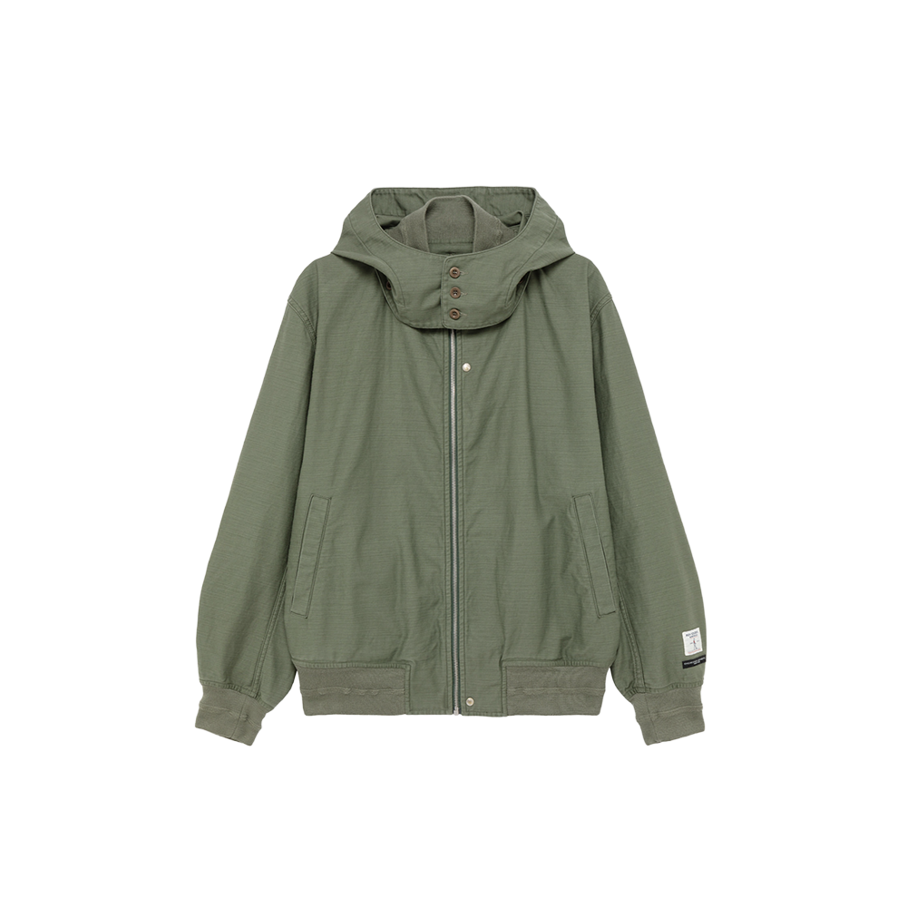 Roy Rogers Workwear x Engenireed Garments Bomber satin - Washed Army