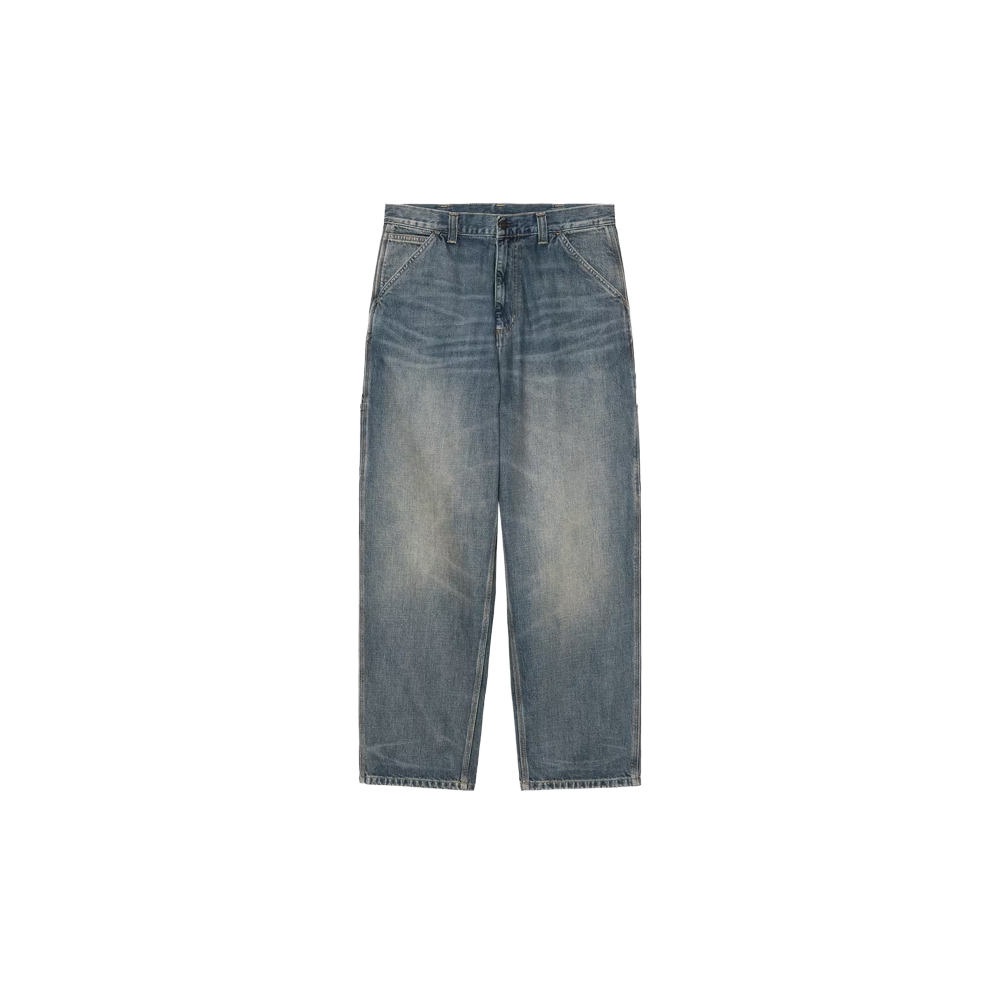 Carhartt WIP OG Single Knee Pant - Blue, Worn used wash