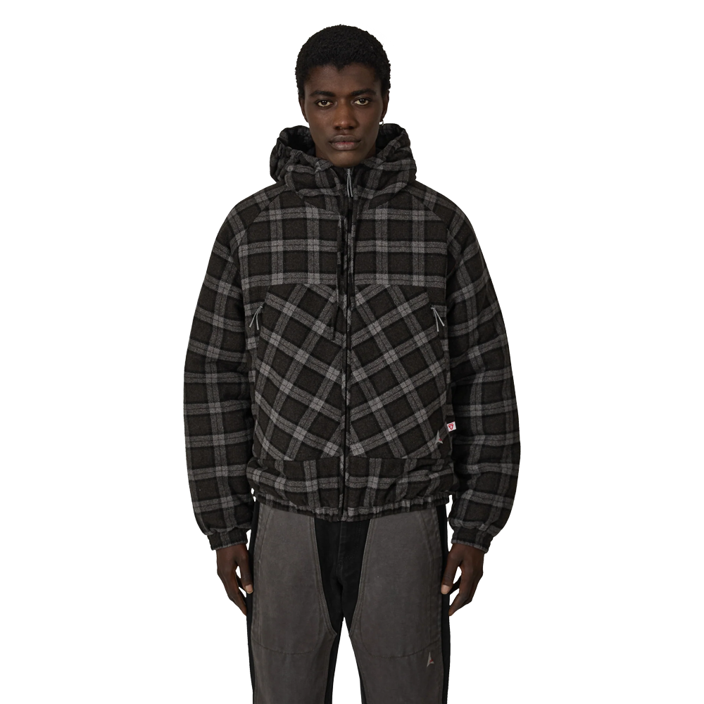 Roa Logger Wool Primaloft Checked Jacket - Anthracite