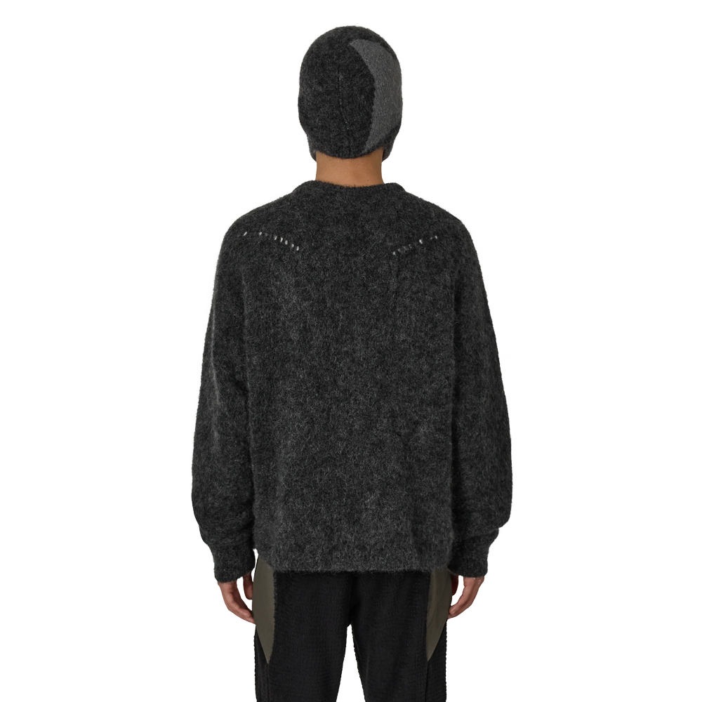 Roa Dropstitch Mohair Knit Crewneck - Anthracite