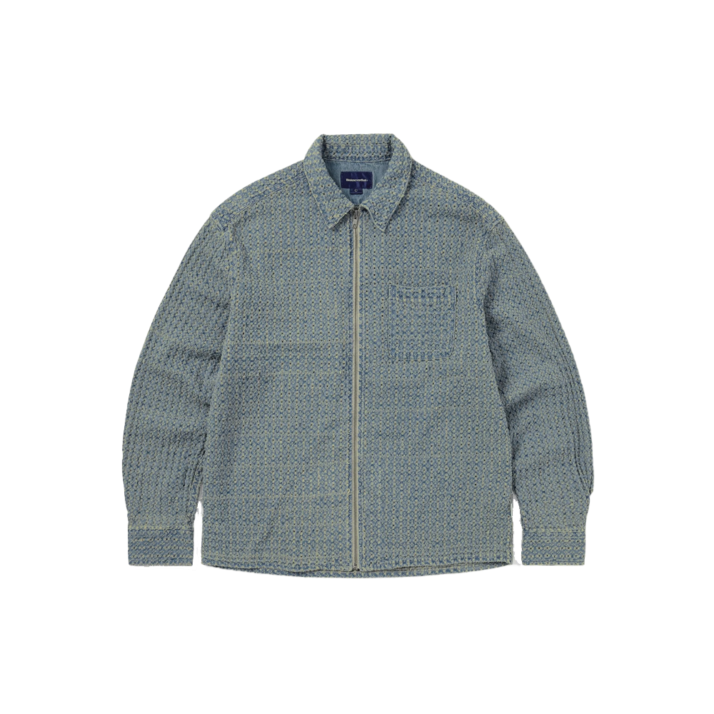 Thisisneverthat Damaged Denim Shirt - Washed Blue