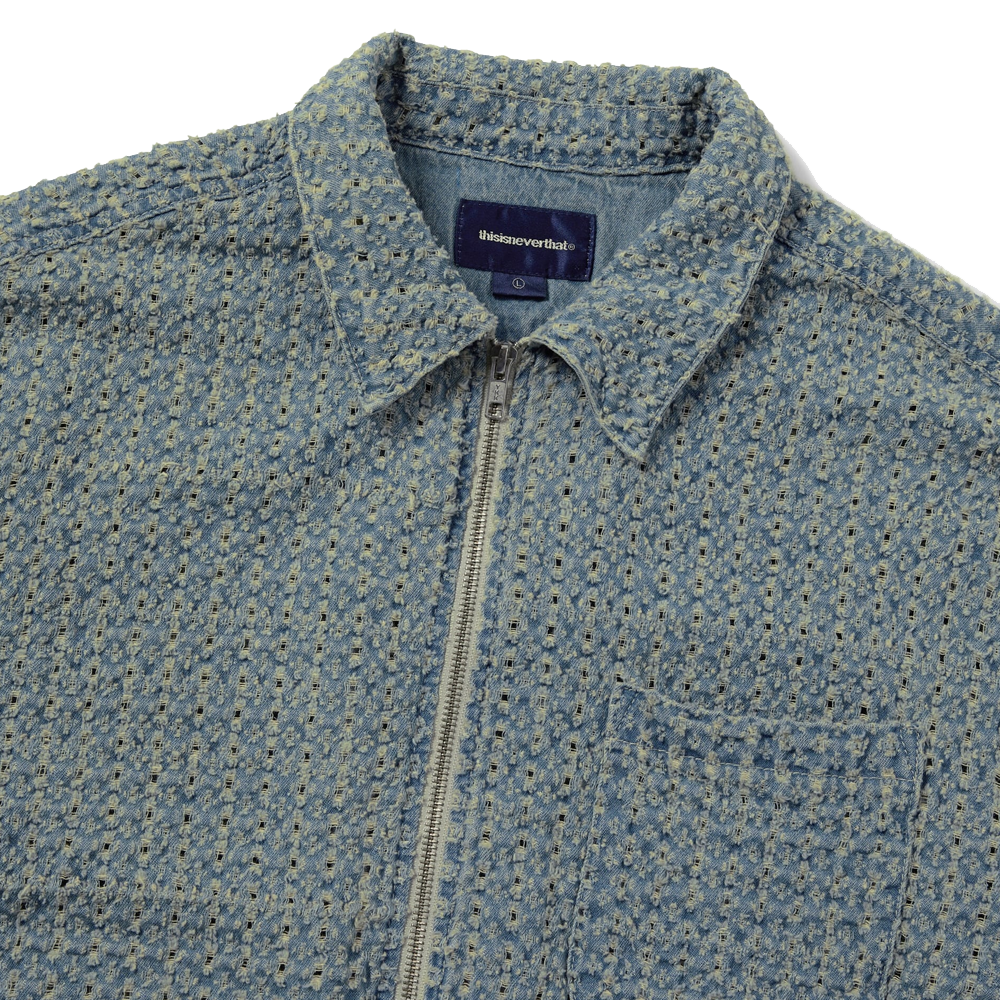 Thisisneverthat Damaged Denim Shirt - Washed Blue