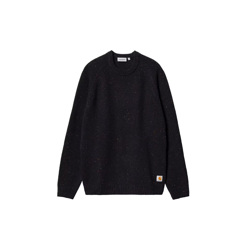 Carhartt WIP Anglistic Sweater - Speckled Dark Navy