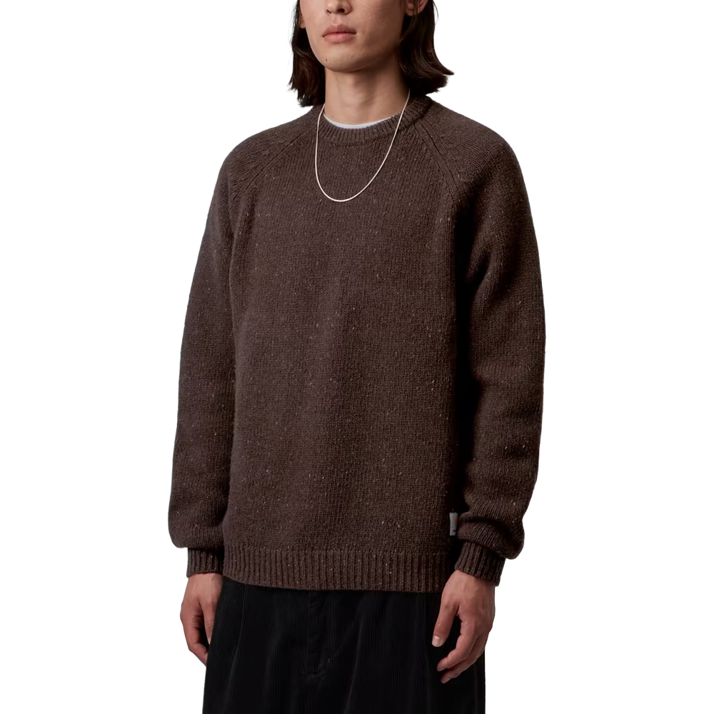 Carhartt WIP Anglistic Sweater - Speckled Tobacco