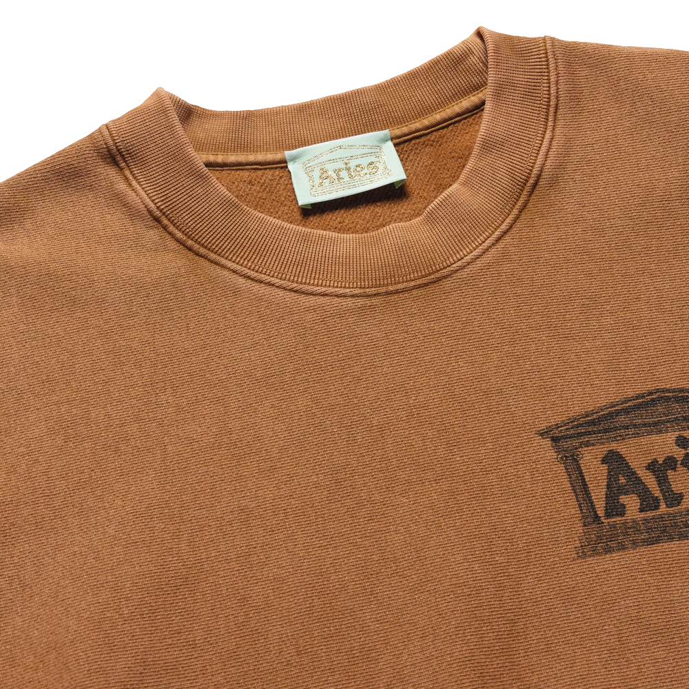 Aries Premium Aged Temple Sweatshirt - Caramel