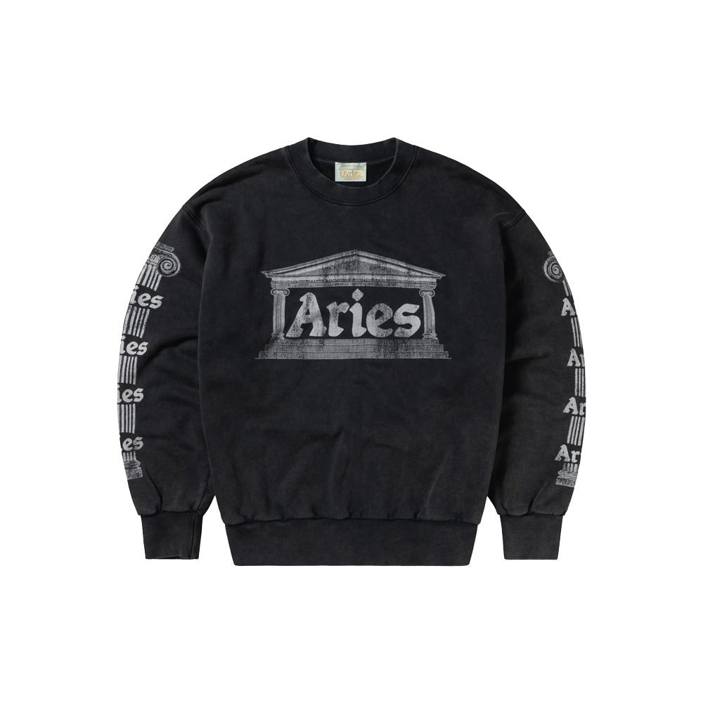 Aries Aged Ancient Column Sweat - Black