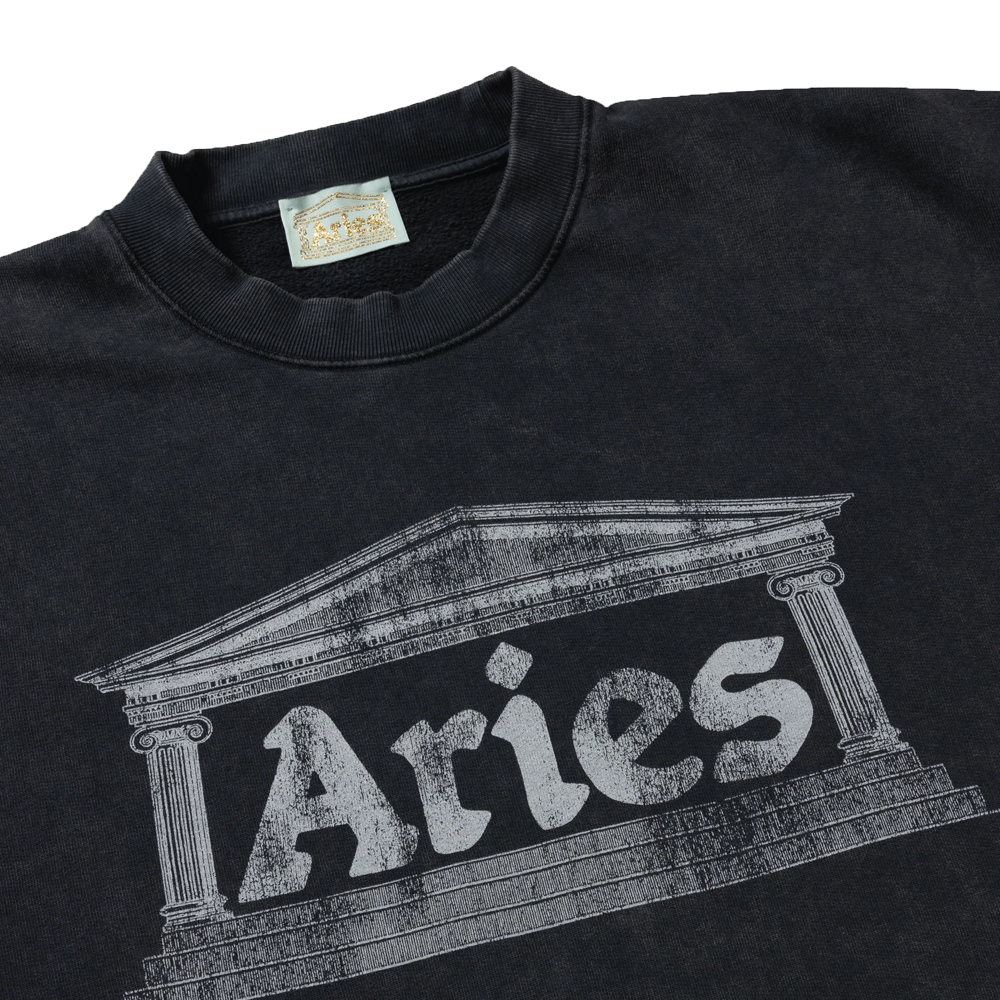 Aries Aged Ancient Column Sweat - Black