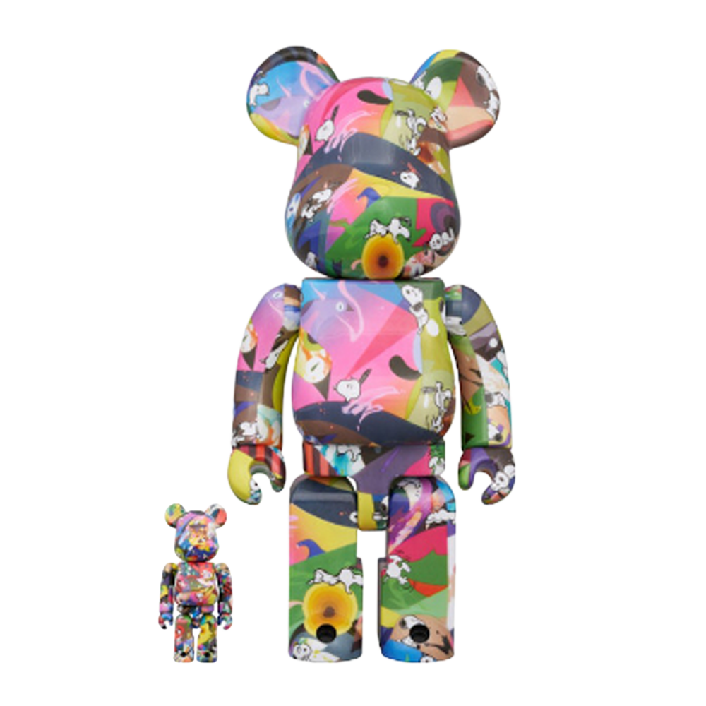 BEARBRICK 100% 400% TOMOKAZU MATSUYAMA X PEANUTS