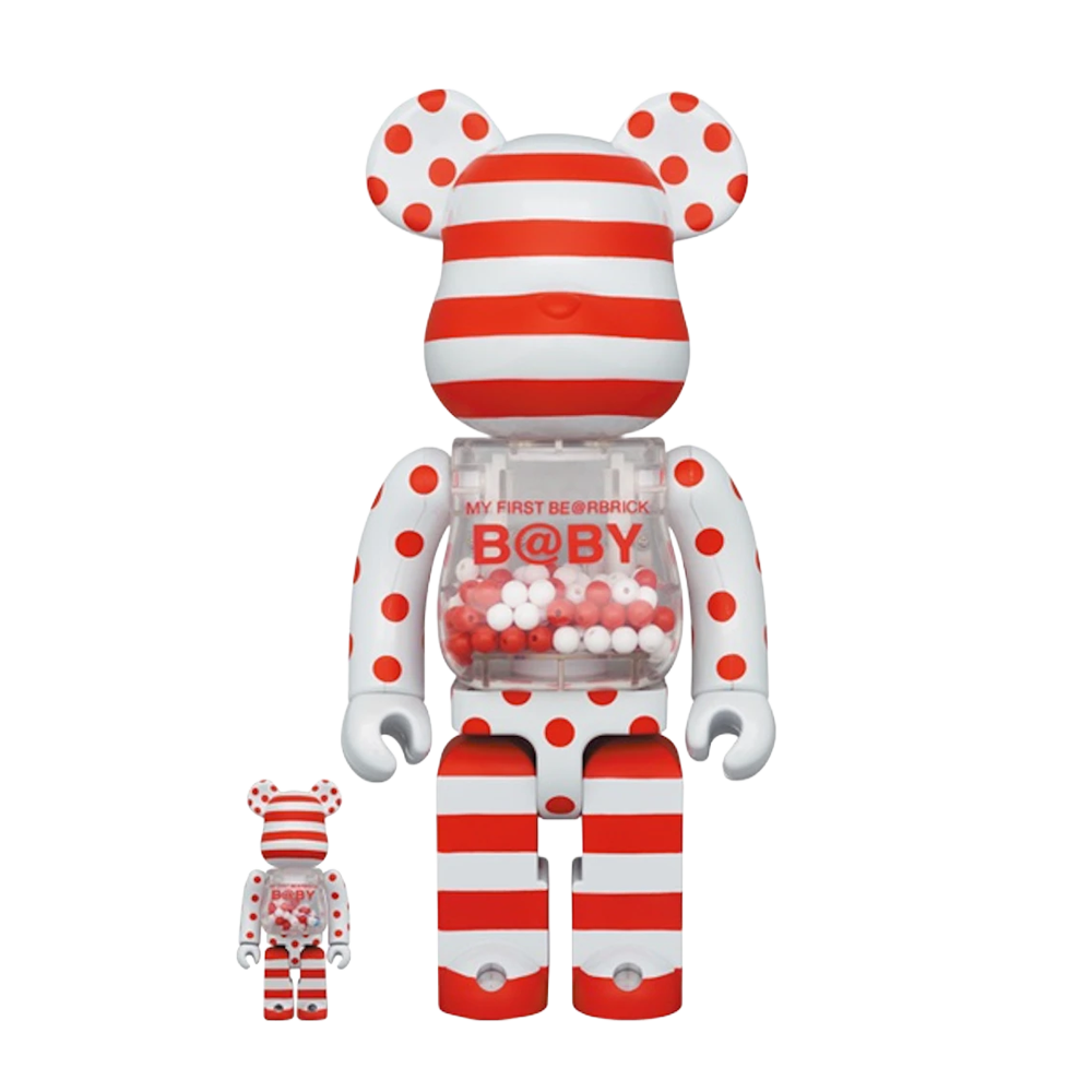 Bearbrick My First Baby 100% & 400% Set Red & Silver Chrome Ver.