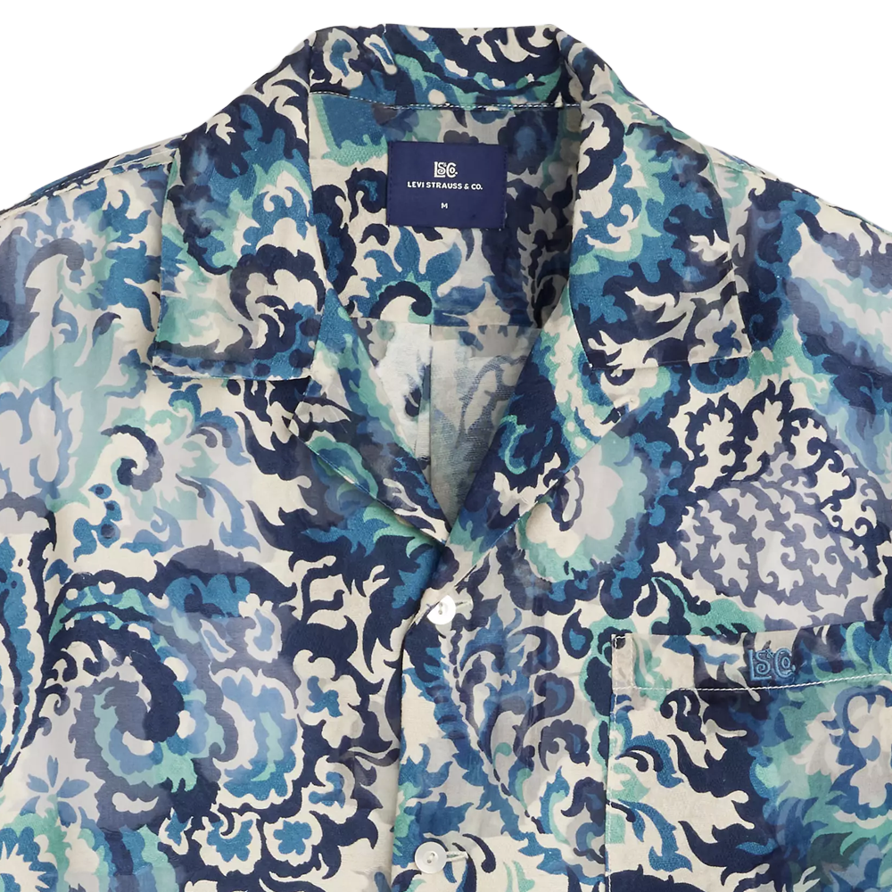 Levi's Blue tab ss camp shirt jacquard - Blu