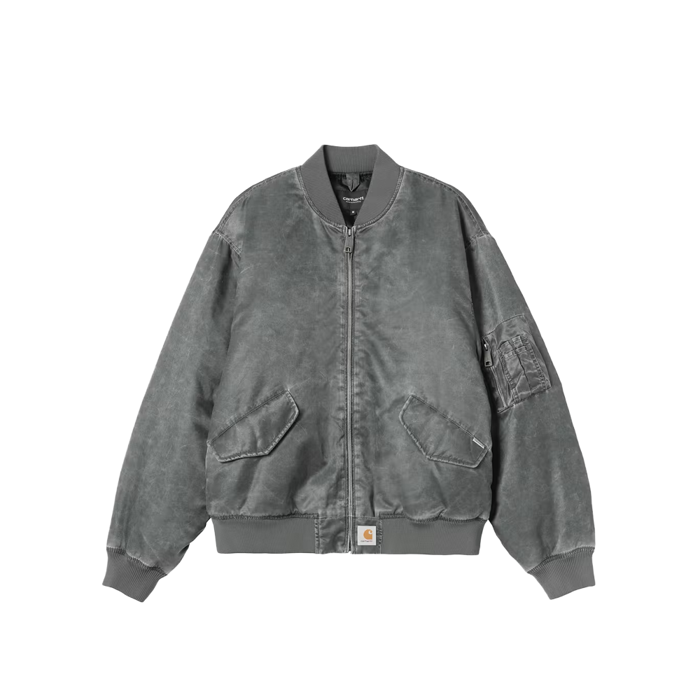 Carhartt WIP Orman Bomber - Raven, Heavy enzyme wash