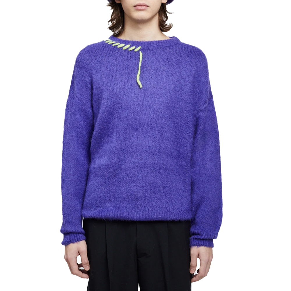 Bonsai Mohair Crewneck sweater - Purple