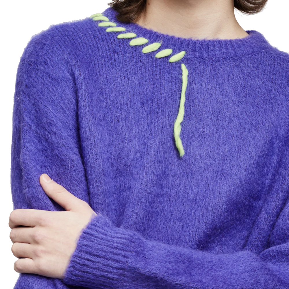 Bonsai Mohair Crewneck sweater - Purple