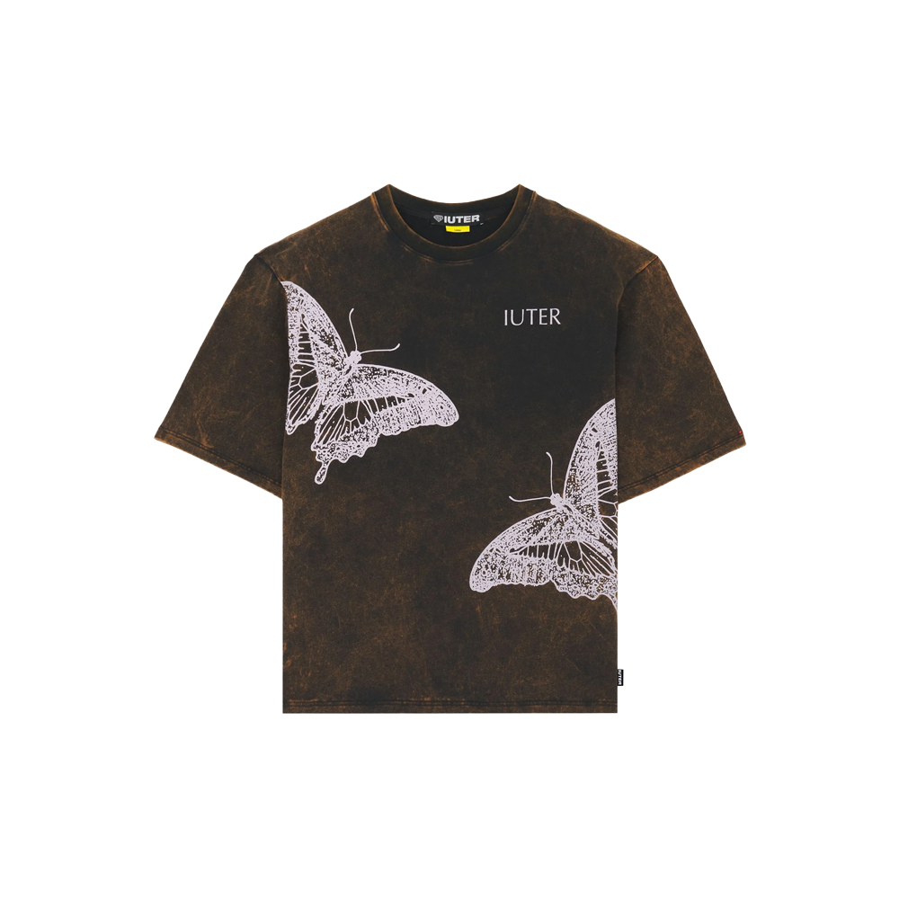 Iuter Butterfly marble Tee - Black