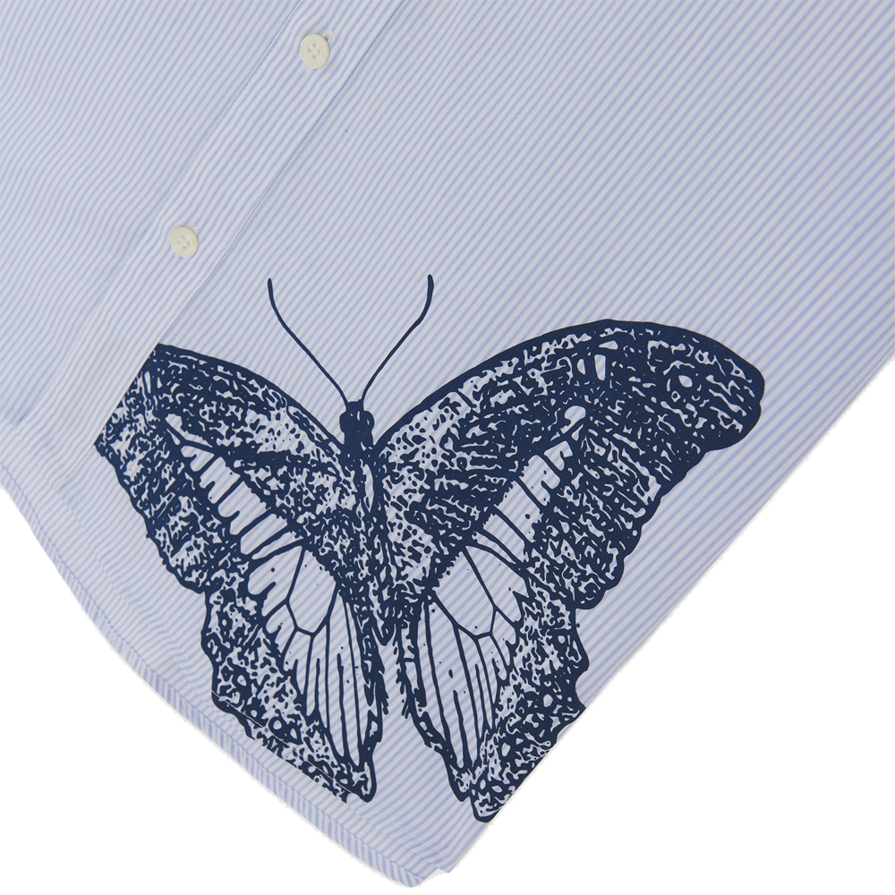 Iuter Butterfly stripes double LS Shirt - Light Blue