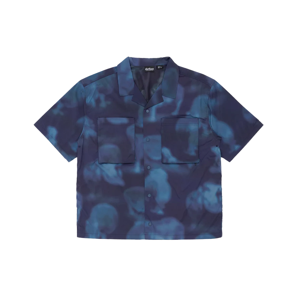 Wild Things s/s Camp Shirt - Natur Mosaic (Blue)