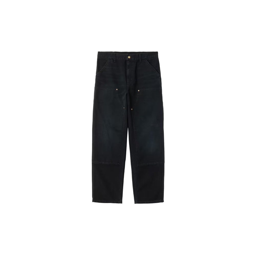 Carhartt WIP Double Knee - Black, Stone canvas