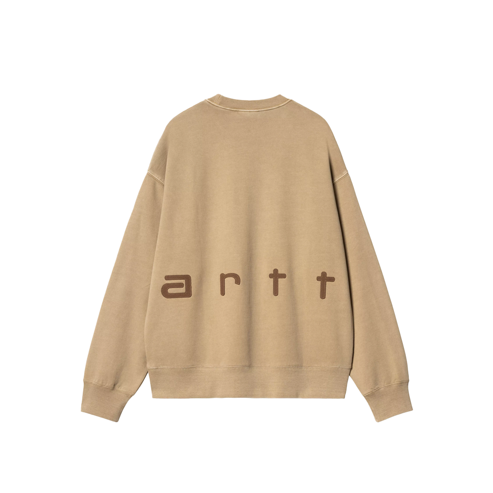 Carhartt WIP Felt Script Sweat - Peanut/Tobacco
