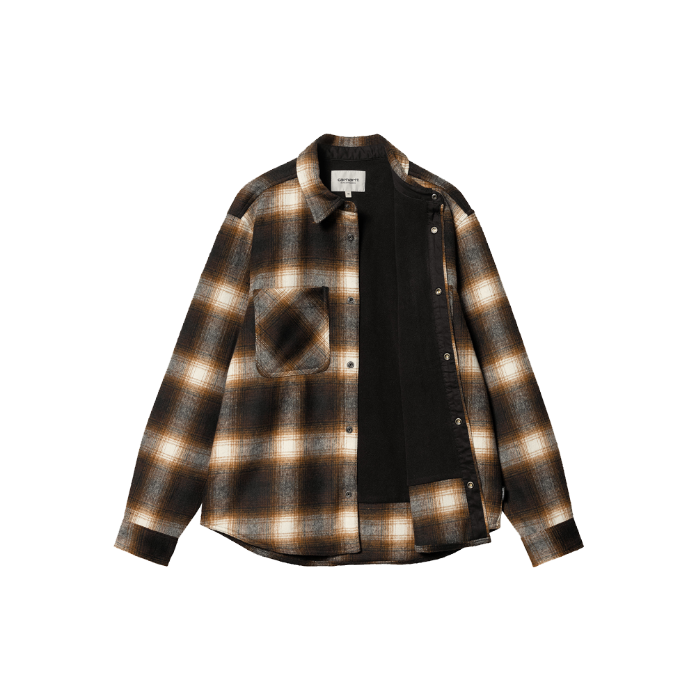 Carhartt WIP Moreau Shirt Jacket - Check Deep H Brown