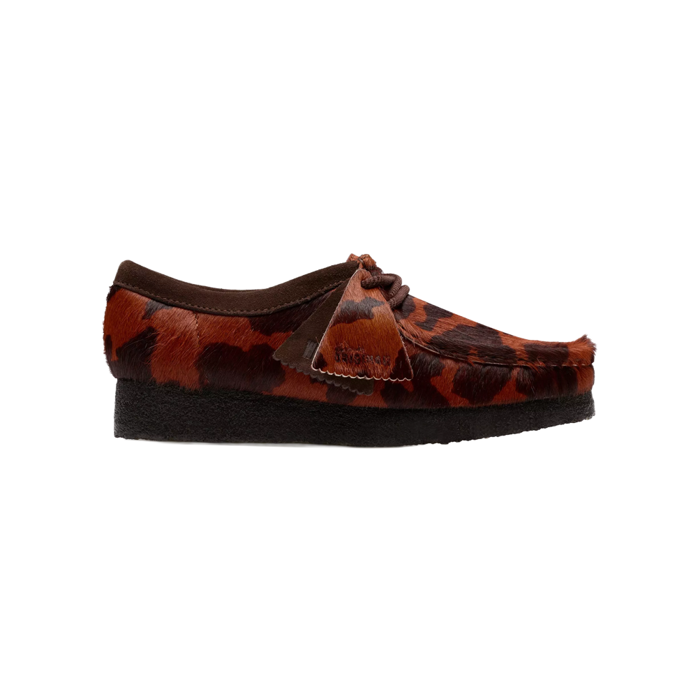Clarks Wallabee W - Brown Cow Print