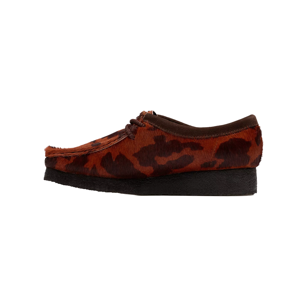 Clarks Wallabee W - Brown Cow Print