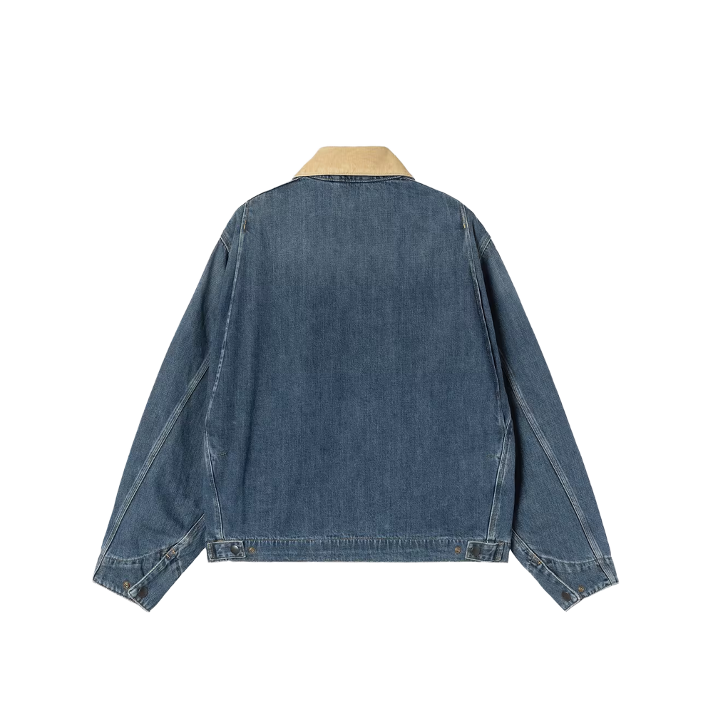 Carhartt WIP OG Detroit Jacket - Blue / Dusty H Brown (Dark used wash)