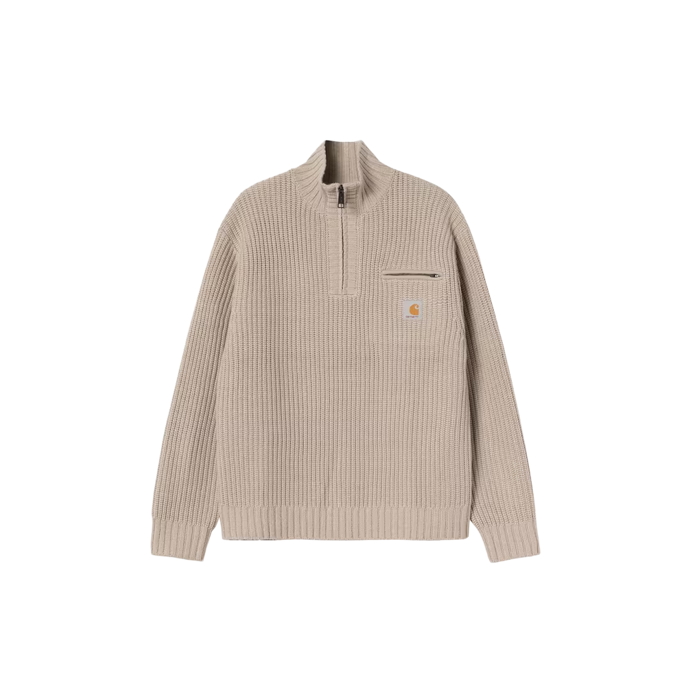 Carhartt WIP Detroit Half Zip Sweater - Fleur de Sel