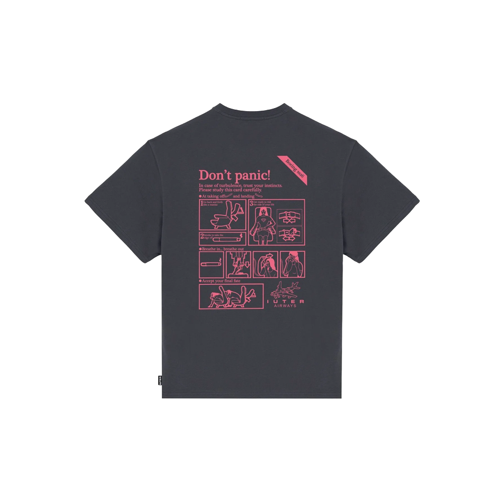 Iuter Don't Panic Tee - Asphalt