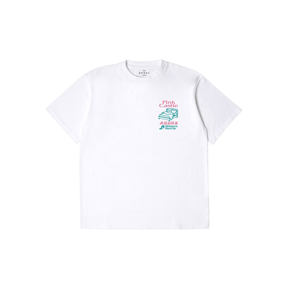 Edwin Pink Castle T-shirt - White
