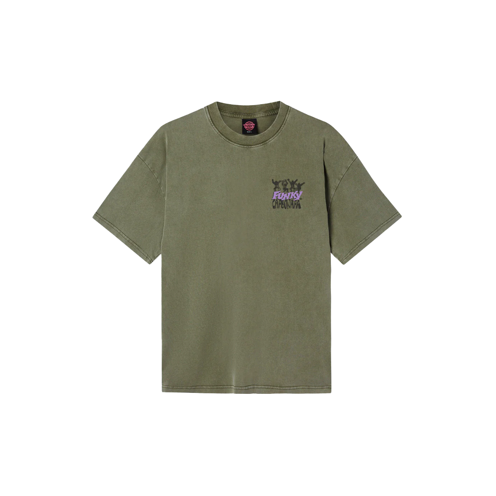 Funky Cult Tee - Washed Olive
