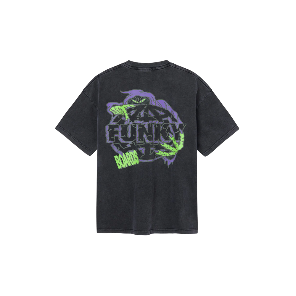 Funky Goblin Logo Tee - Washed Black