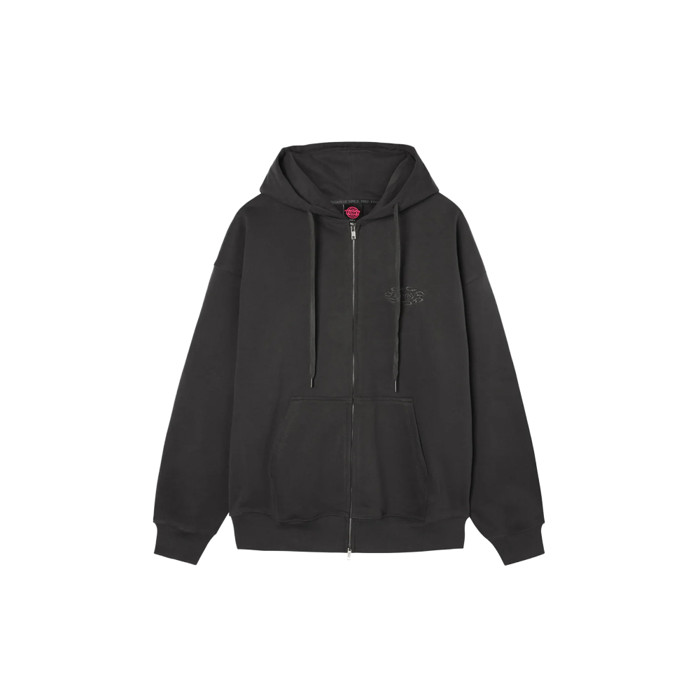 Funky Carve Zipper Hoodie - Anthracite