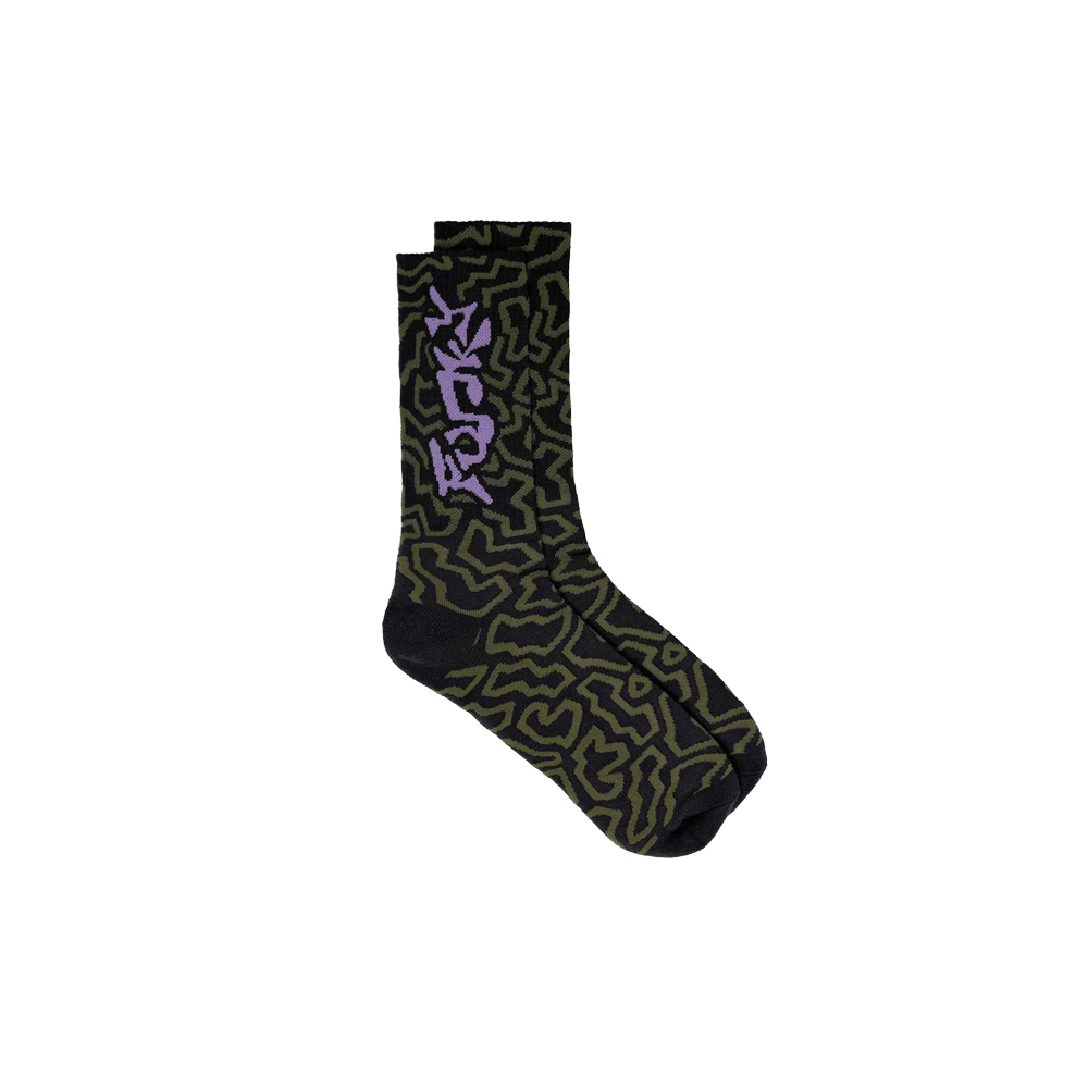 Funky Smash Socks - Olive