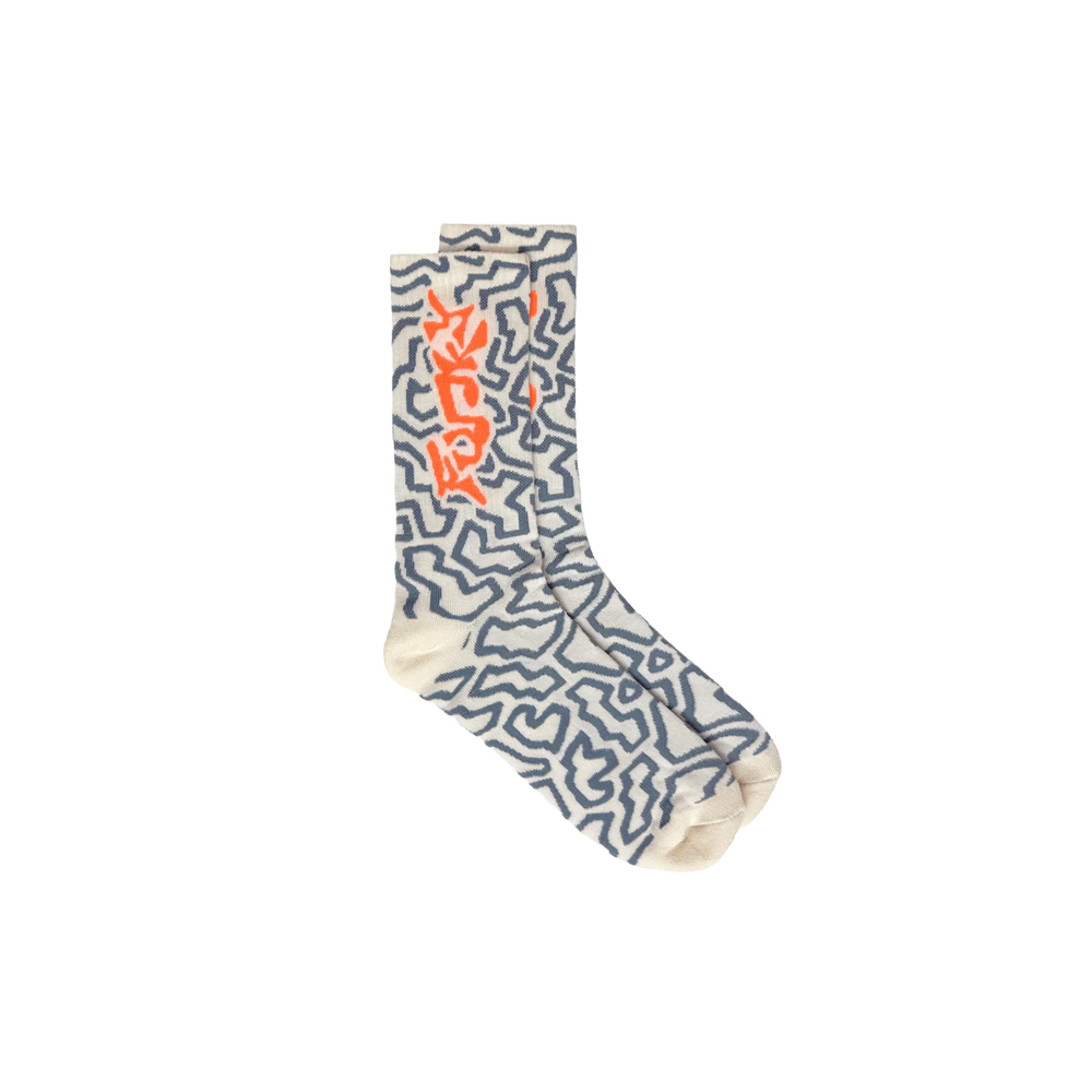 Funky Smash Socks - White