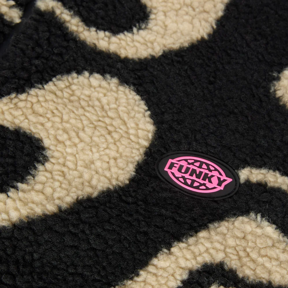 Funky Grog Sherpa vest - Black/Natural