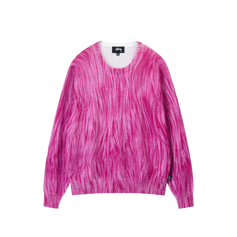 Stussy Printed Fur Sweater - Pink