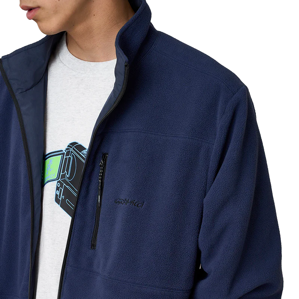 Gramicci Thermal Fleece Reversible Jacket - Navy
