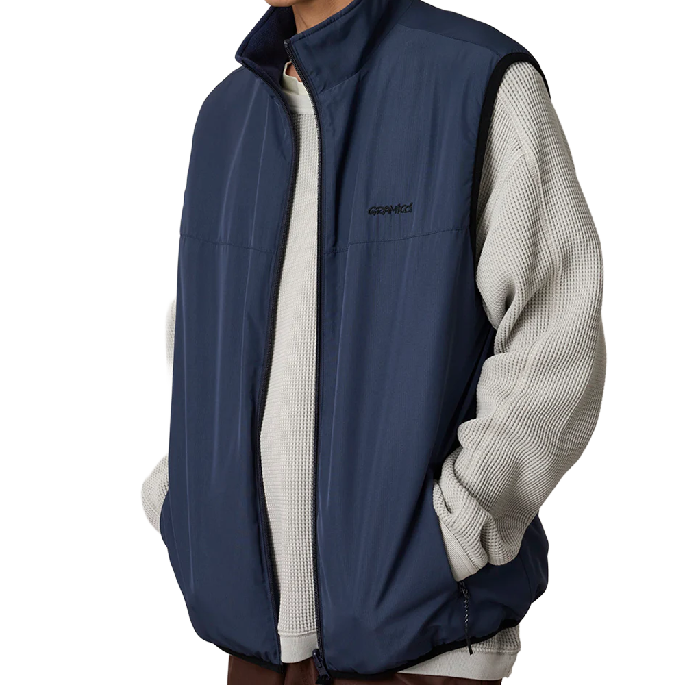 Gramicci Thermal Fleece Reversible Vest - Navy