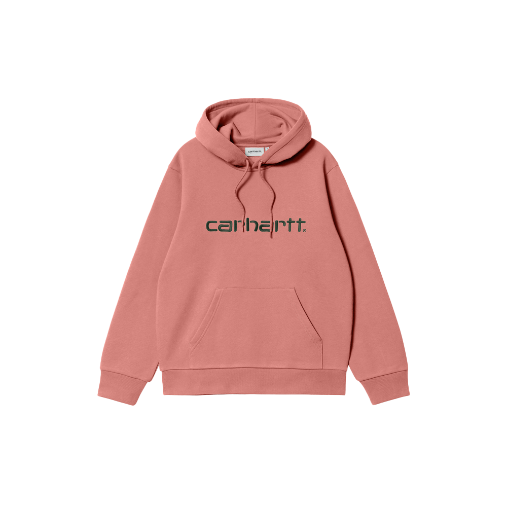 Carhartt WIP Hooded Carhartt Sweatshirt - Dusty Rose / Sycamore Tree