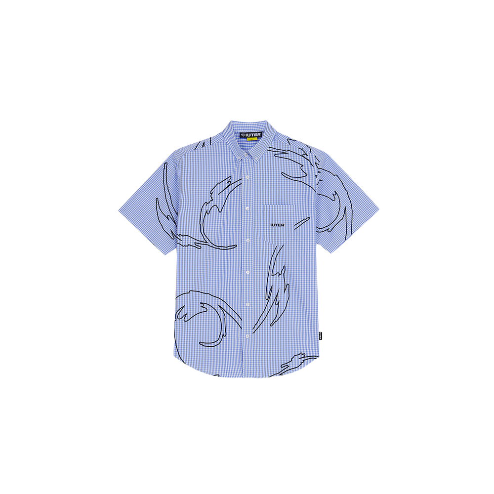 Iuter Legacy Vichy Regular s/s Shirt - Light Blue