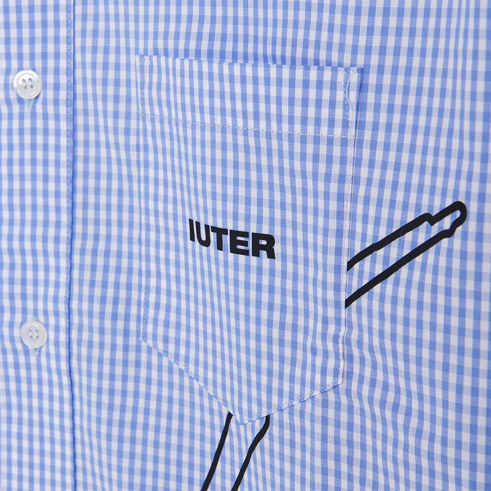 Iuter Legacy Vichy Regular s/s Shirt - Light Blue