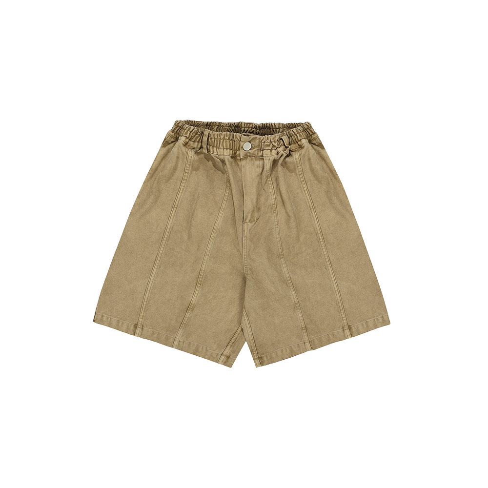 Kappy Pigment vertical Half Pants - Camel