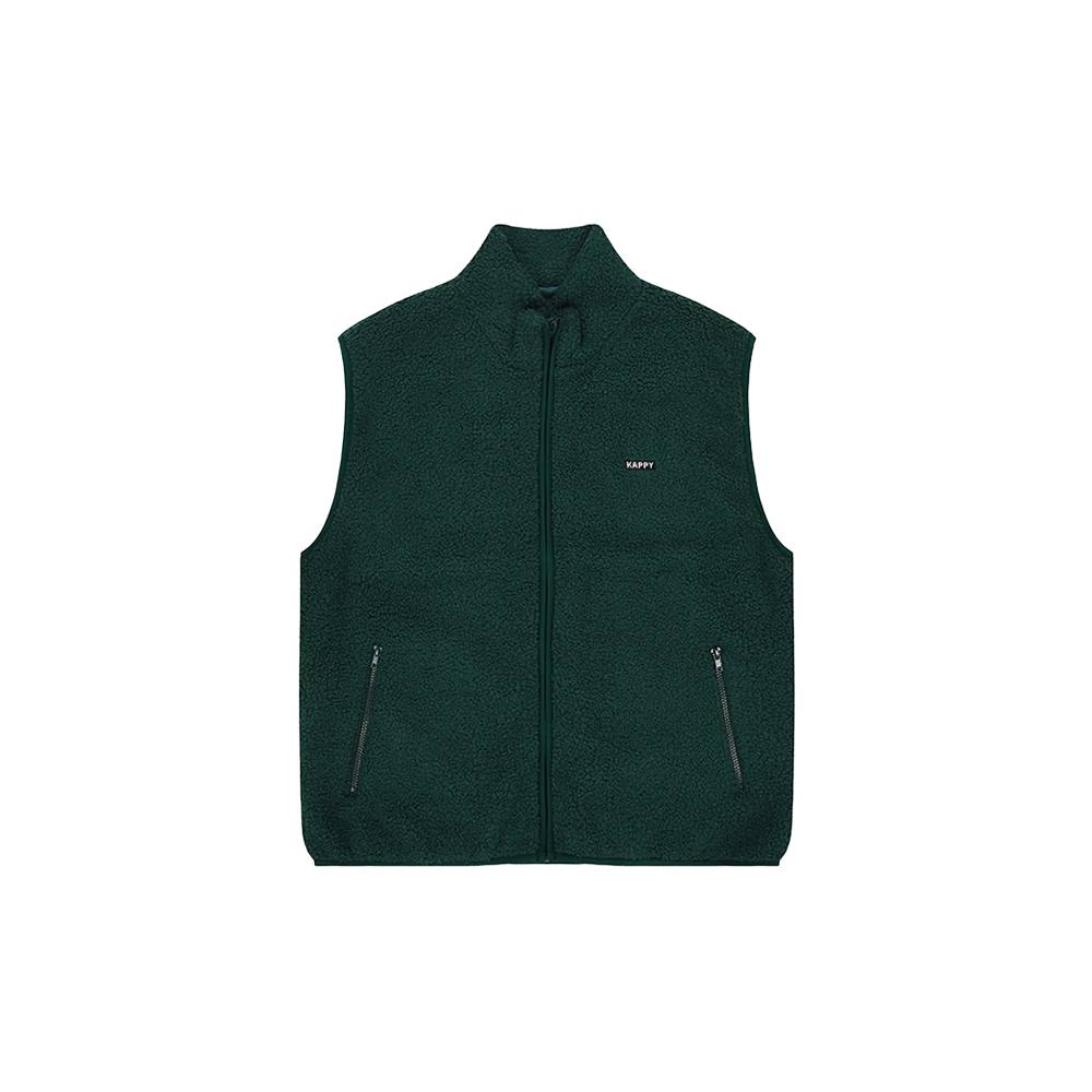 Kappy Fleece zipper vest - Deep Green